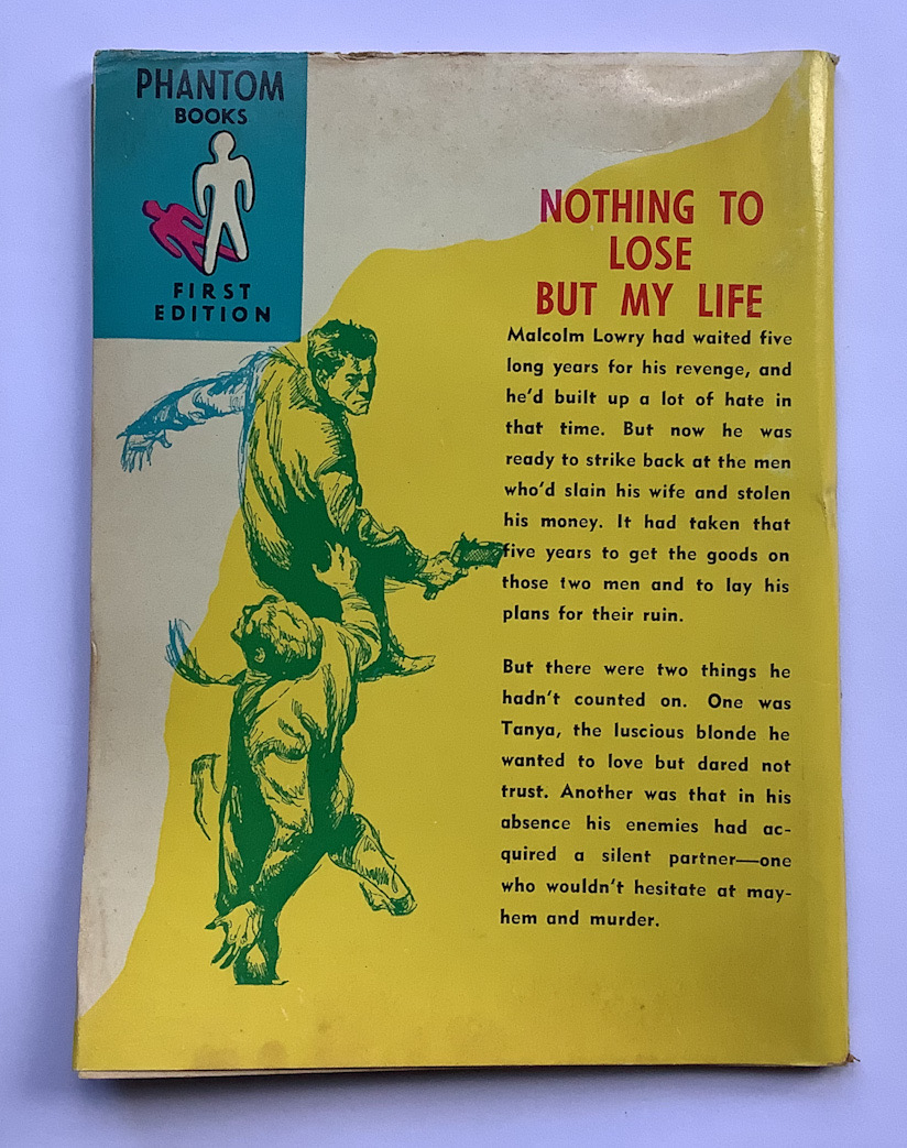 NOTHING TO LOSE BUT MY LIFE crime pulp fiction book by Loius Trimble 1958